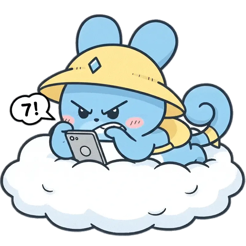 EVA mascot on a cloud